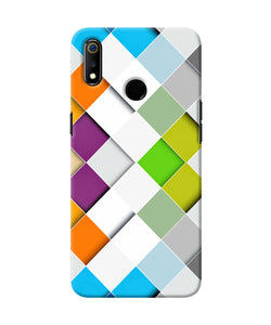 Abstract Color Box Realme 3 Back Cover