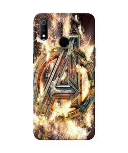 Avengers Burning Logo Realme 3 Back Cover