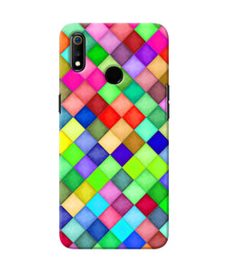 Abstract Colorful Squares Realme 3 Back Cover