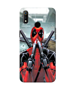 Deadpool With Gun Realme 3 Back Cover