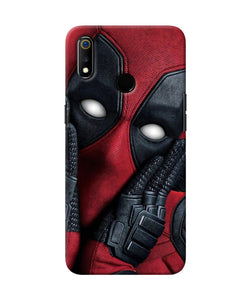 Thinking Deadpool Realme 3 Back Cover