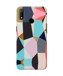 Abstract Colorful Shapes Realme 3 Back Cover