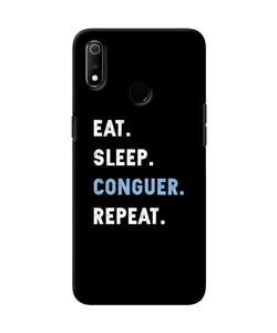 Eat Sleep Quote Realme 3 Back Cover