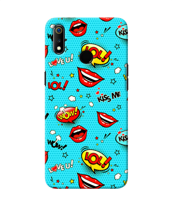 Lol Lips Print Realme 3 Back Cover