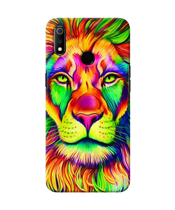 Lion Color Poster Realme 3 Back Cover