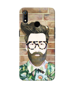 Beard Man With Glass Realme 3 Back Cover