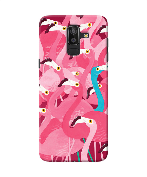 Abstract Sheer Bird Pink Print Samsung On8 2018 Back Cover