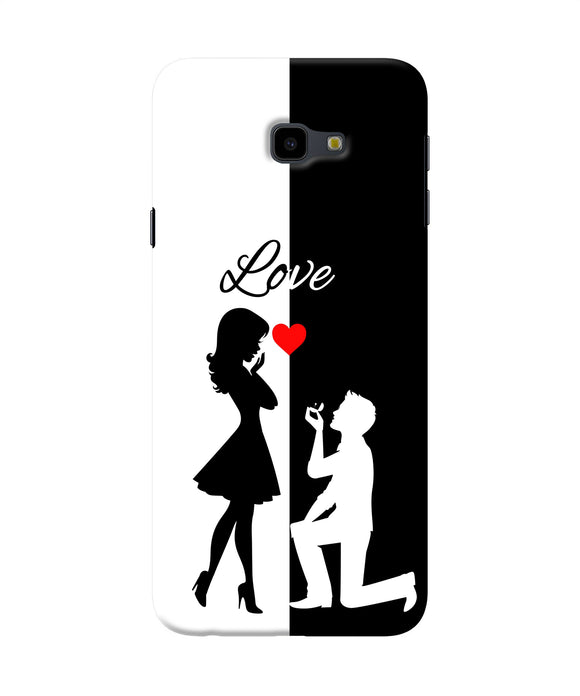 Love Propose Black And White Samsung J4 Plus Back Cover