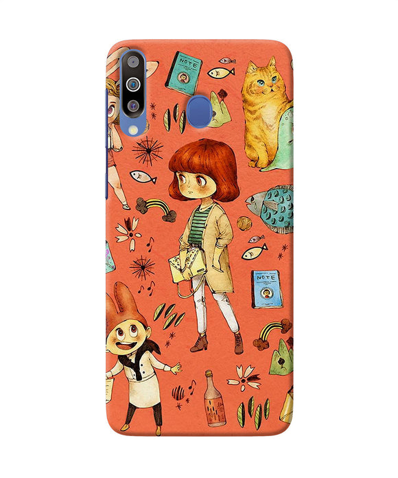 Canvas Little Girl Print Samsung M30 Back Cover