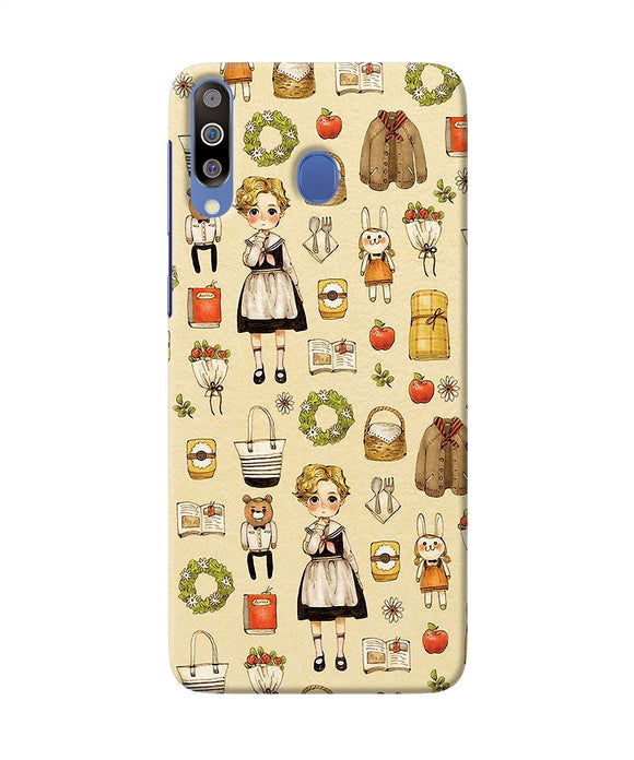 Canvas Girl Print Samsung M30 Back Cover