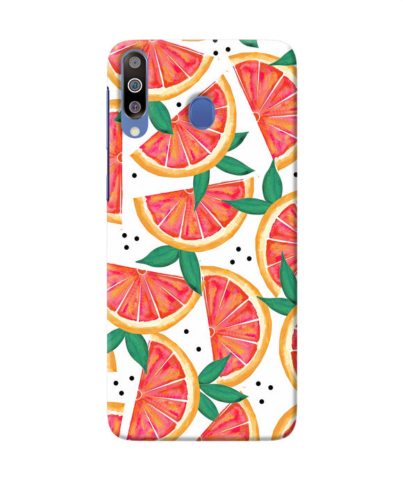 Abstract Orange Print Samsung M30 Back Cover