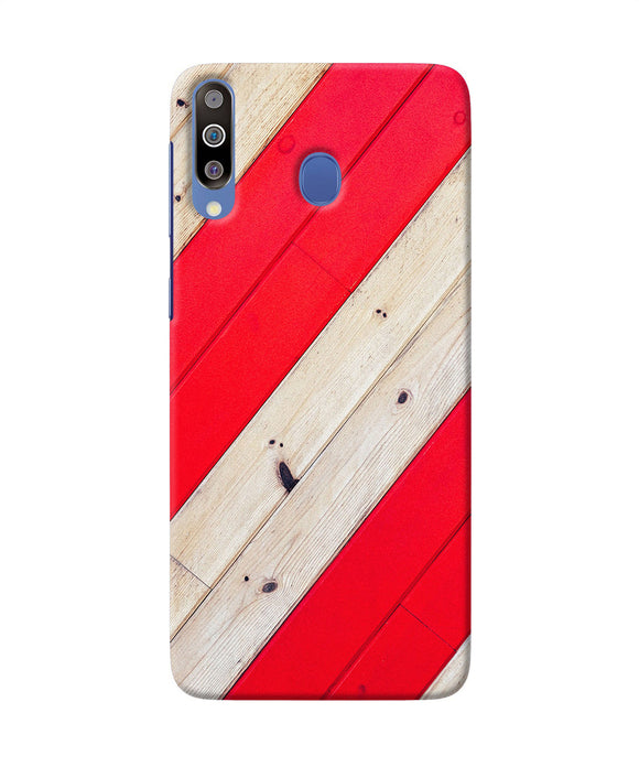 Abstract Red Brown Wooden Samsung M30 Back Cover
