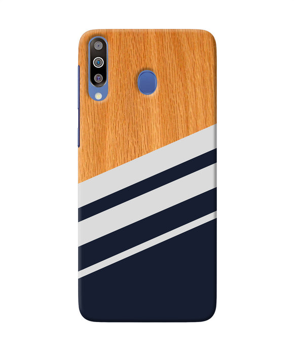 Black And White Wooden Samsung M30 Back Cover