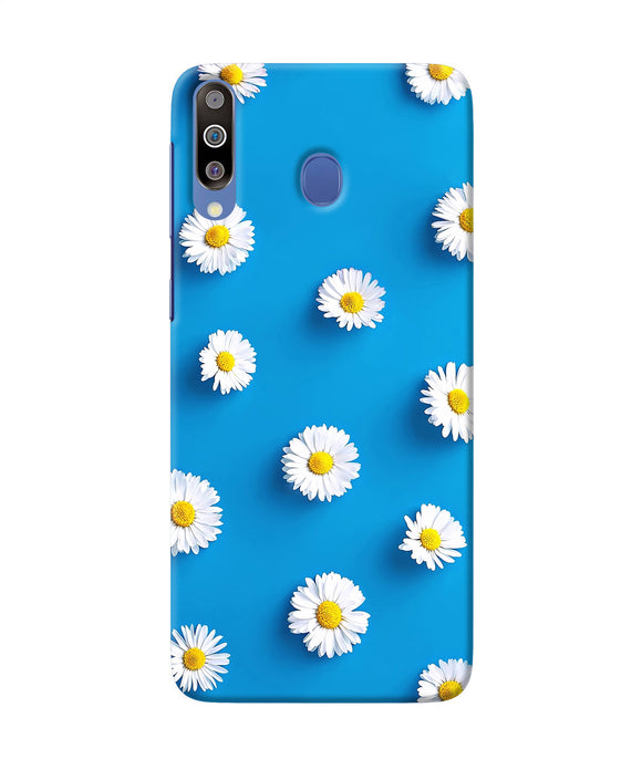 White Flowers Samsung M30 Back Cover