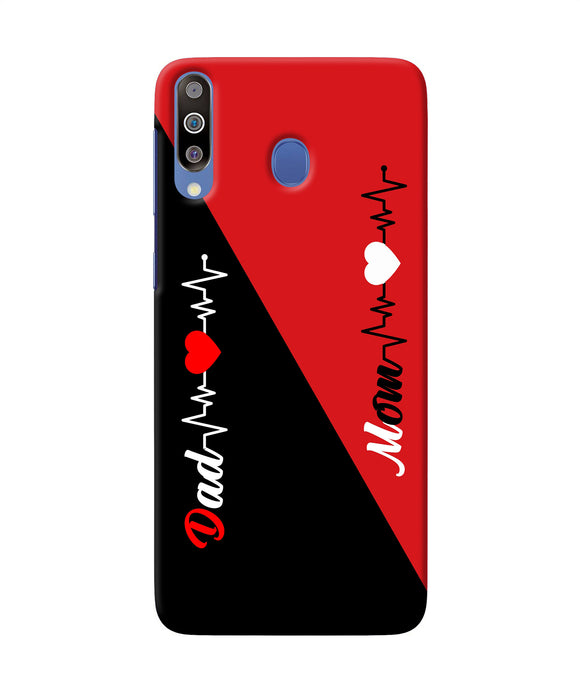 Mom Dad Heart Line Samsung M30 Back Cover