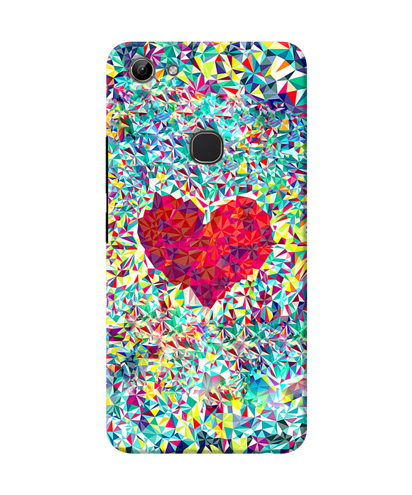 Red Heart Print Vivo Y81 Back Cover