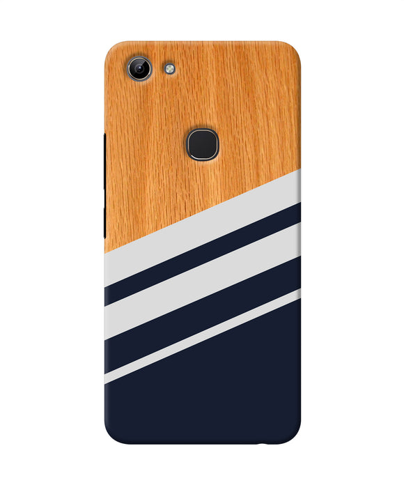 Black And White Wooden Vivo Y81 Back Cover