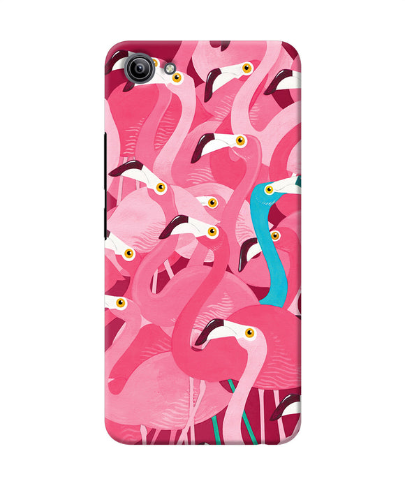 Abstract Sheer Bird Pink Print Vivo Y81i Back Cover