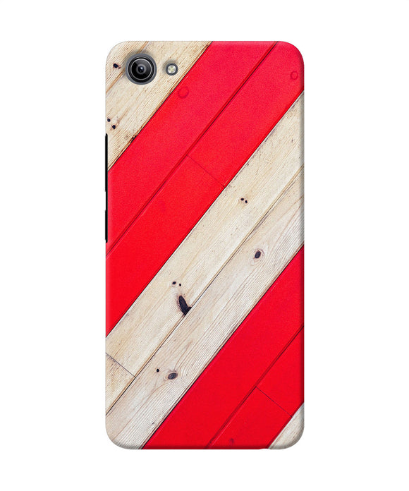 Abstract Red Brown Wooden Vivo Y81i Back Cover