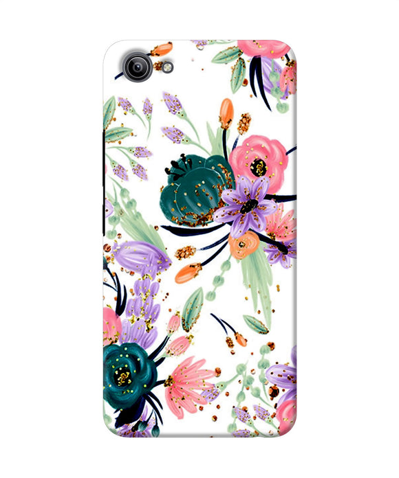 Abstract Flowers Print Vivo Y81i Back Cover