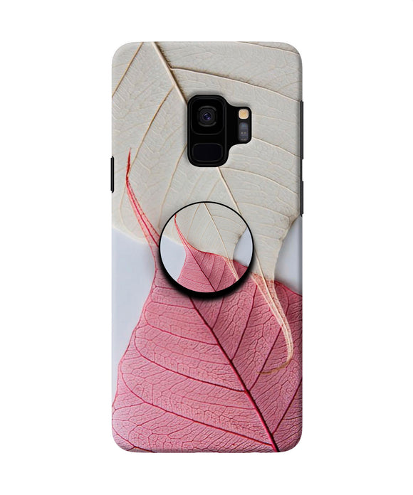 White Pink Leaf Samsung S9 Pop Case