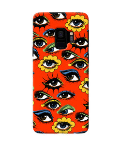 Abstract Eyes Pattern Samsung S9 Back Cover
