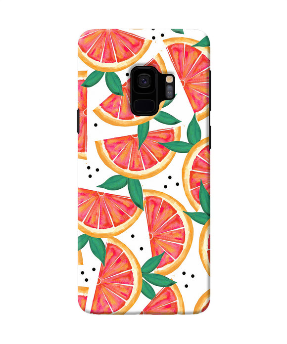 Abstract Orange Print Samsung S9 Back Cover