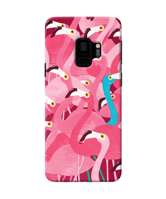 Abstract Sheer Bird Pink Print Samsung S9 Back Cover