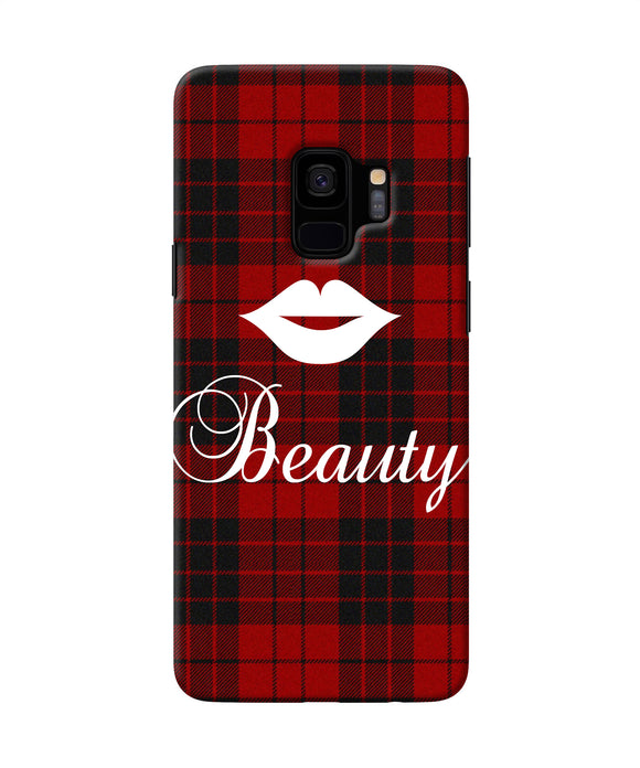 Beauty Red Square Samsung S9 Back Cover