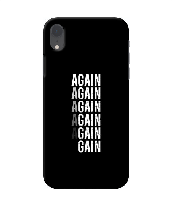 Again Again Gain iPhone XR Back Cover