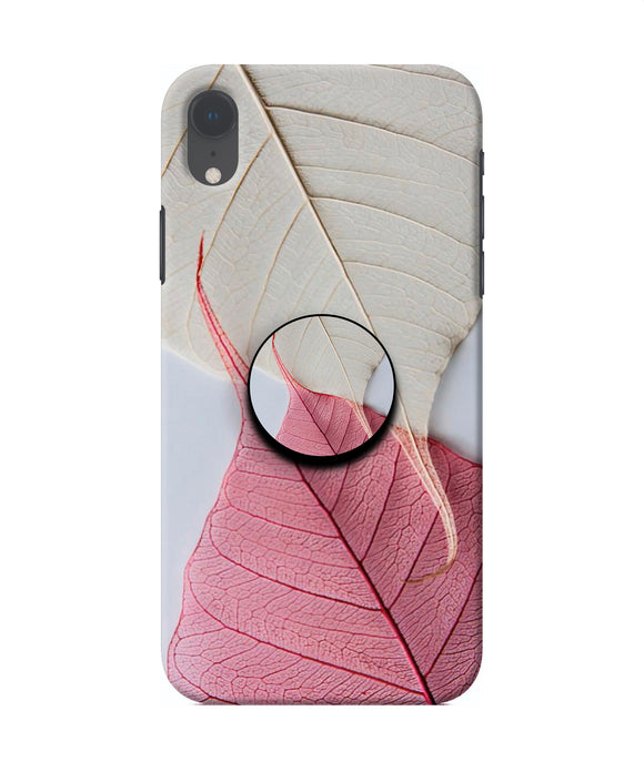 White Pink Leaf Iphone XR Pop Case