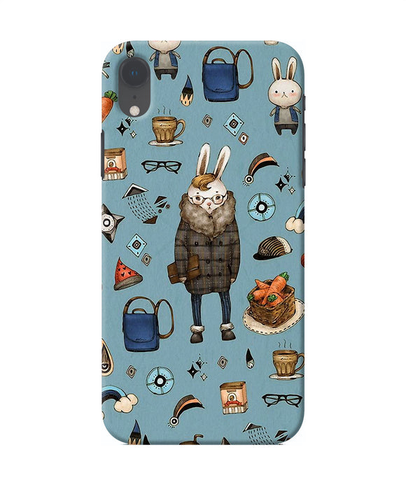 Canvas Rabbit Print Iphone Xr Back Cover