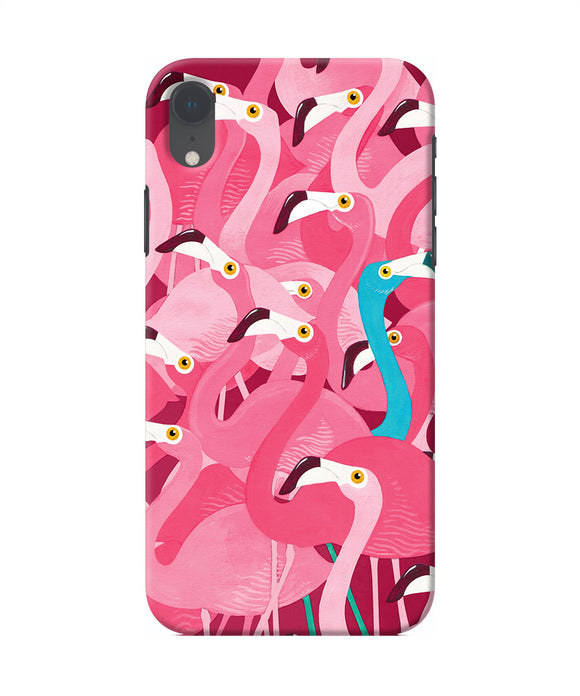 Abstract Sheer Bird Pink Print Iphone Xr Back Cover