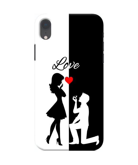 Love Propose Black And White Iphone Xr Back Cover