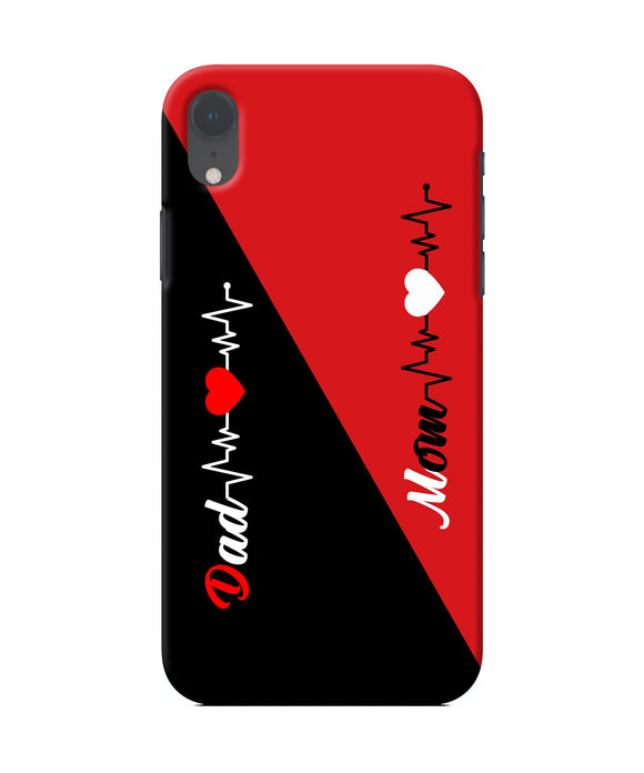 Mom Dad Heart Line Iphone Xr Back Cover