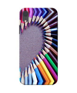 Color Pencil Half Heart Iphone Xr Back Cover