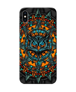 Angry Owl Art Iphone Xs Max Back Cover