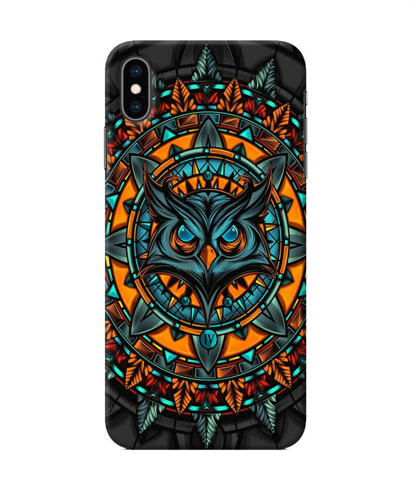 Angry Owl Art Iphone Xs Max Back Cover