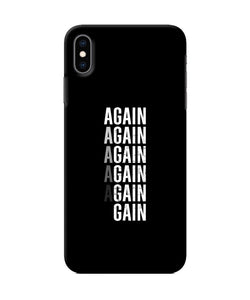 Again Again Gain iPhone XS Max Back Cover