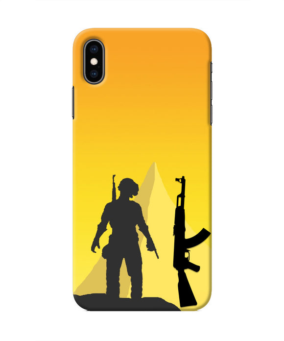 PUBG Silhouette Iphone XS Max Real 4D Back Cover