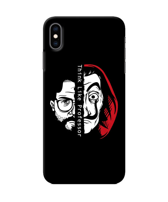 Money Heist Think Like Professor iPhone XS Max Back Cover