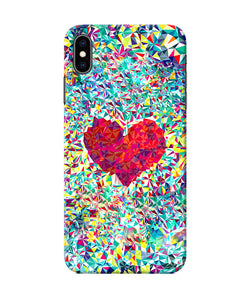 Red Heart Print Iphone Xs Max Back Cover