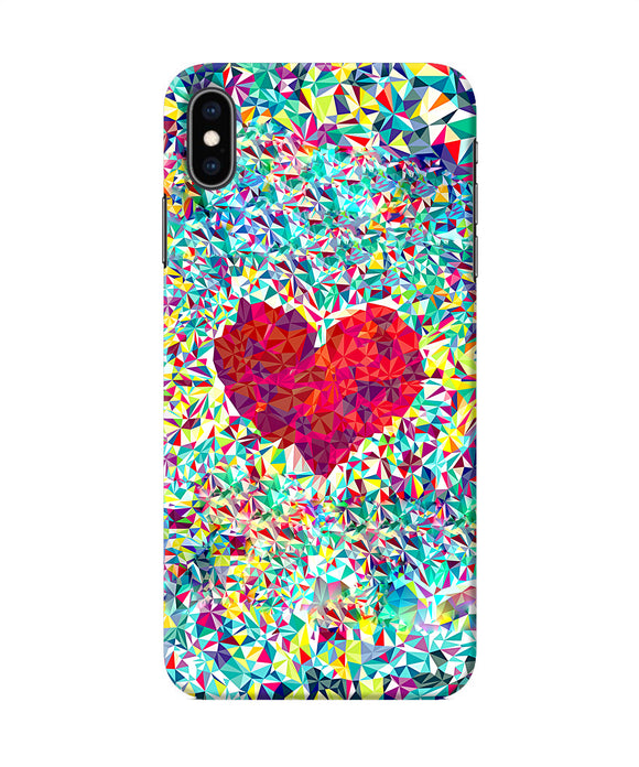 Red Heart Print Iphone Xs Max Back Cover