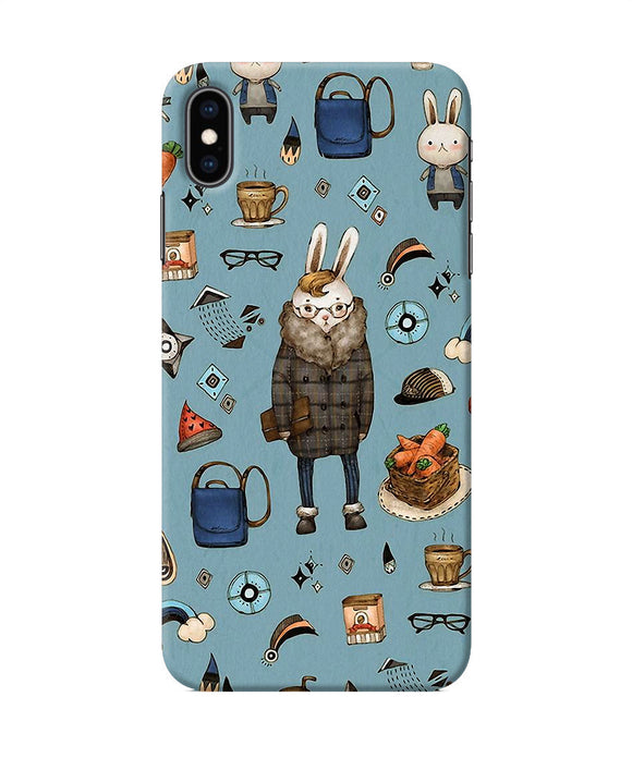 Canvas Rabbit Print Iphone Xs Max Back Cover