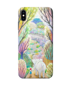 Natual Elephant Girl Iphone Xs Max Back Cover