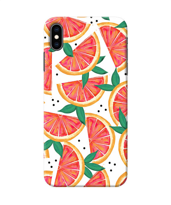 Abstract Orange Print Iphone Xs Max Back Cover