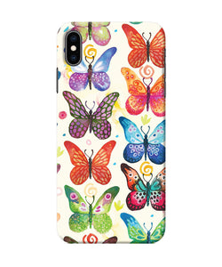 Abstract Butterfly Print Iphone Xs Max Back Cover