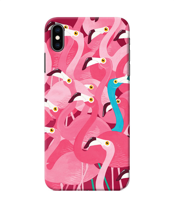 Abstract Sheer Bird Pink Print Iphone Xs Max Back Cover