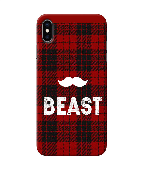 Beast Red Square Iphone Xs Max Back Cover