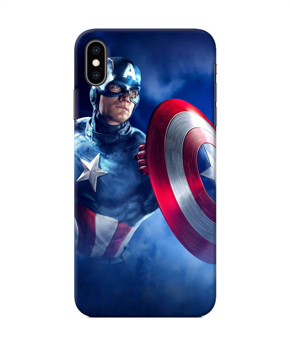 Captain America On Sky Iphone Xs Max Back Cover